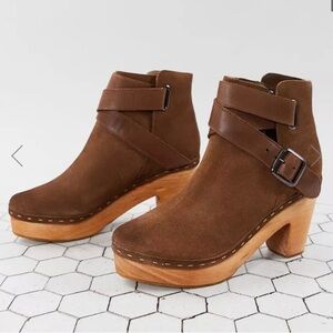 Free People Bungalow Clog Ankle Boots Size 37